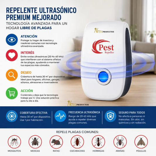Repelente ultrasónico de Insectos con ENVIO GRATIS