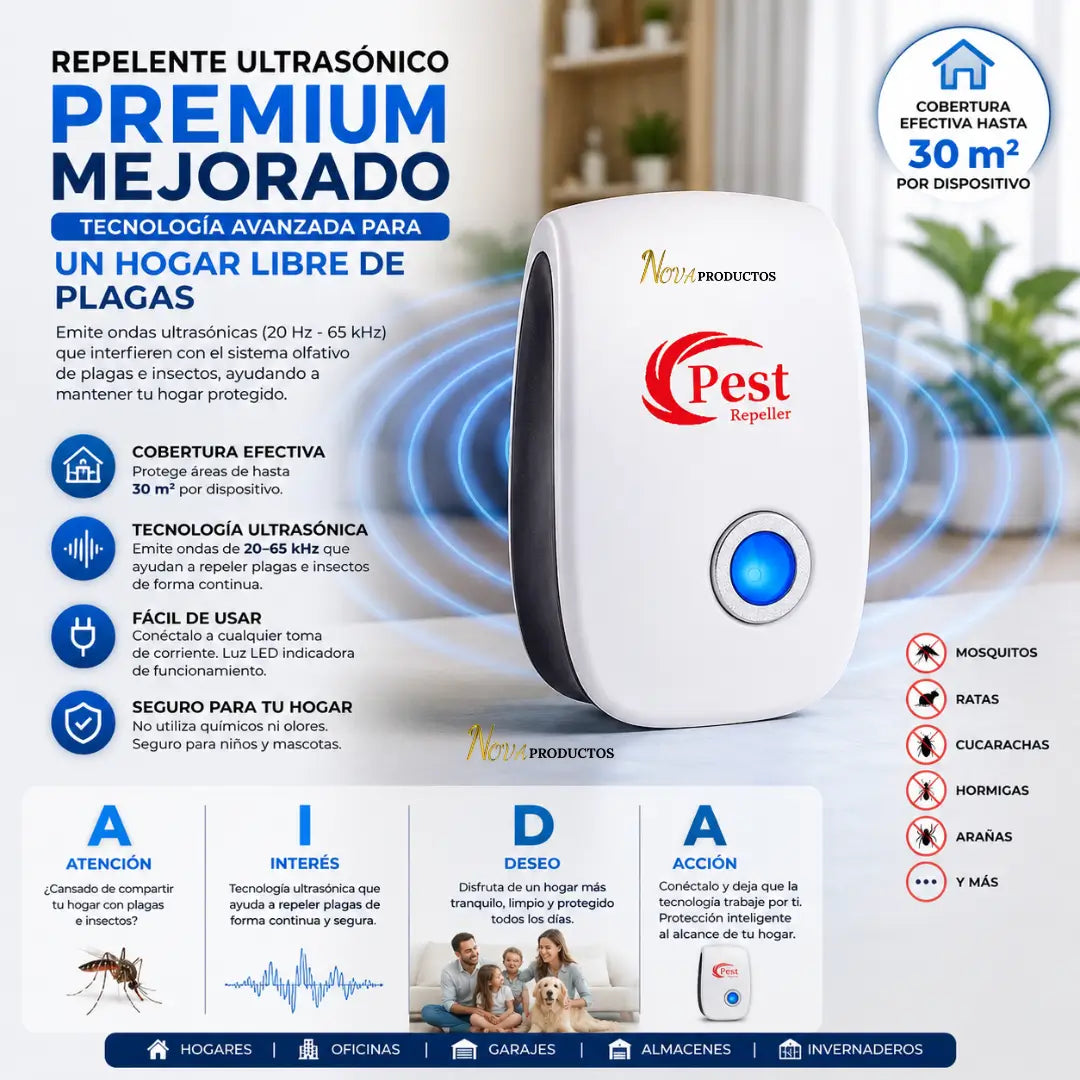Repelente ultrasónico de Insectos con ENVIO GRATIS