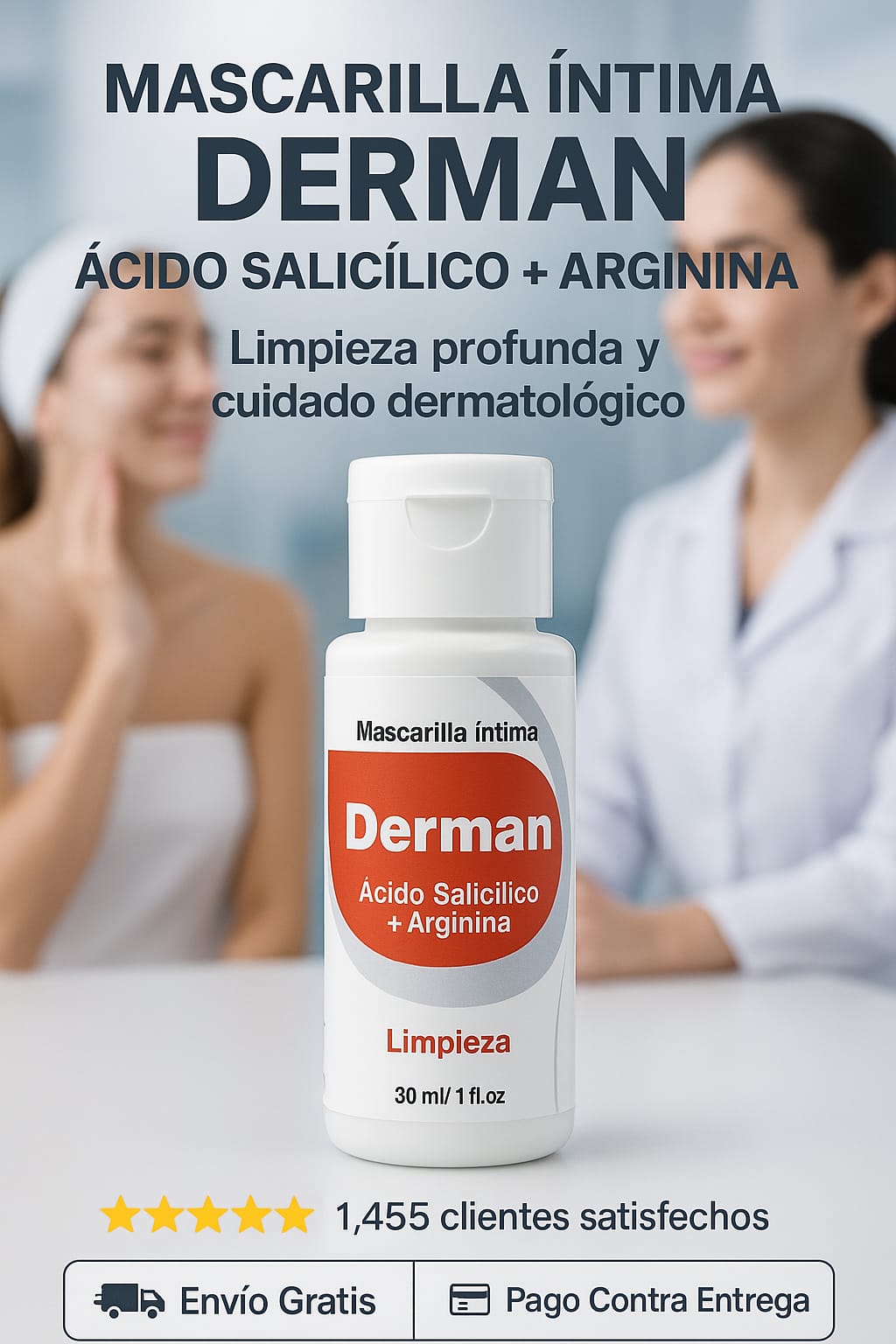 DERMAN 2X1: Mascarilla para resequedad íntima y saluda al confort total!