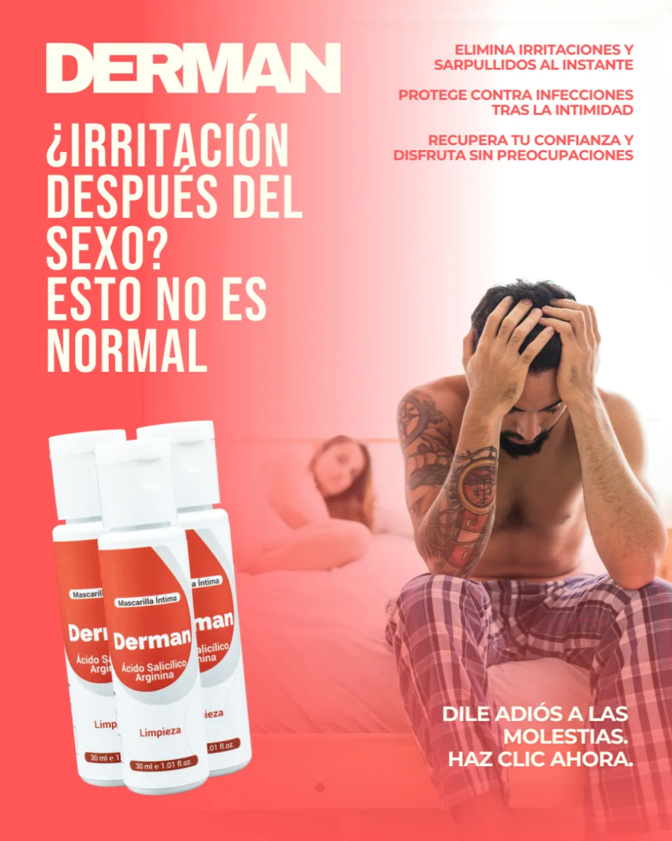 DERMAN 2X1: Mascarilla para resequedad íntima y saluda al confort total!