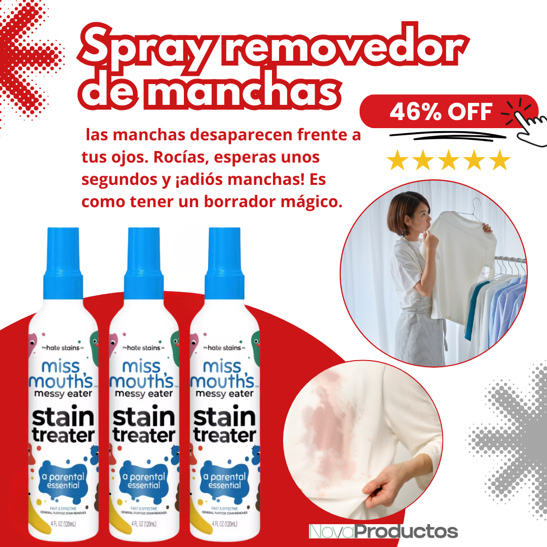 ¡Despídete de las manchas en segundos! Spray Removedor de Manchas