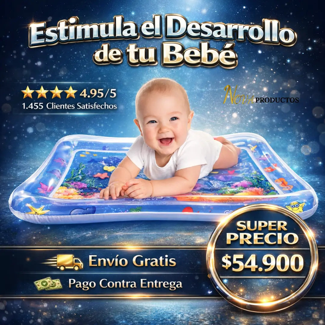Colchoneta Tapete De Agua Inflable Bebés