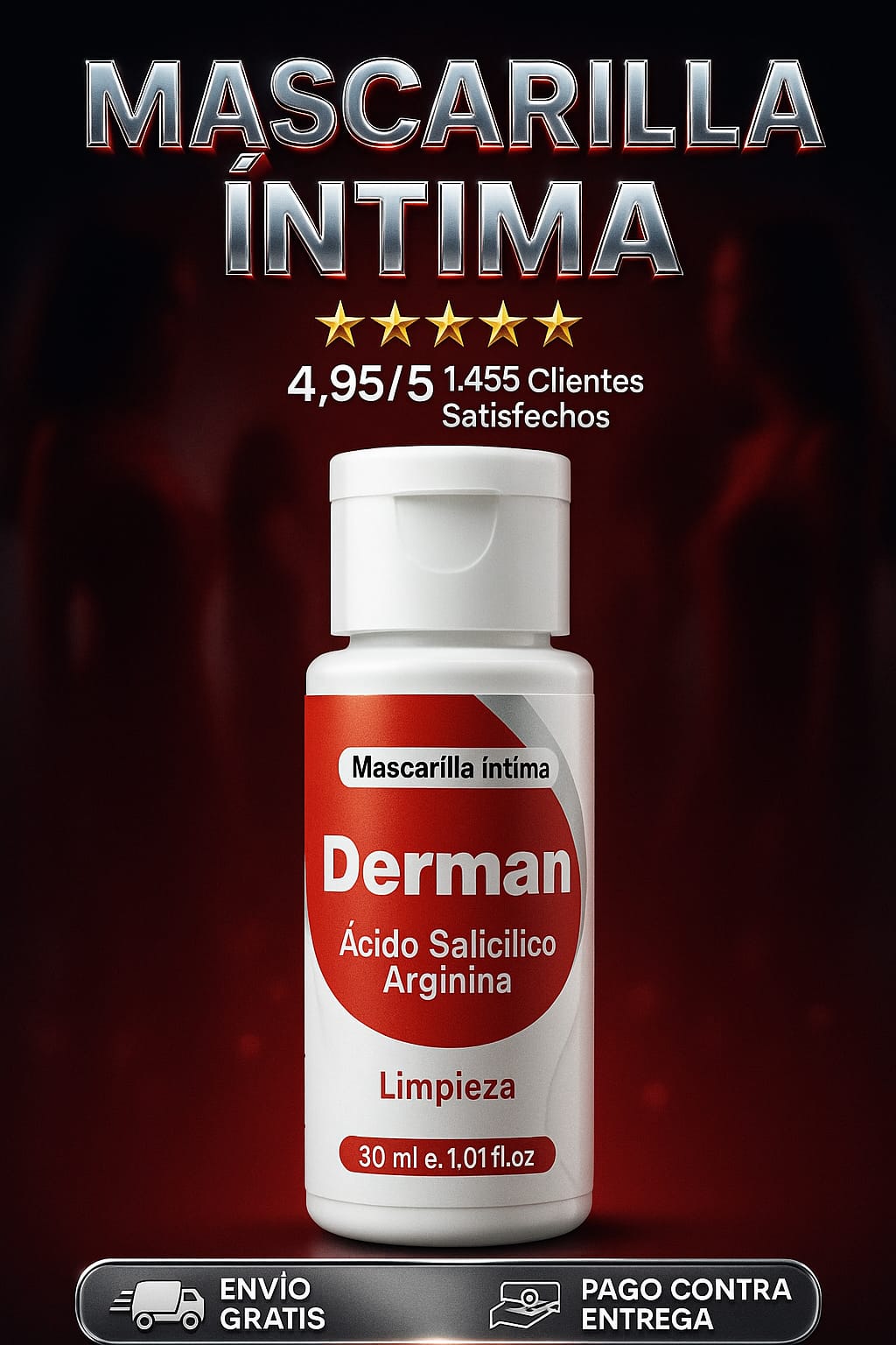 DERMAN 2X1: Mascarilla para resequedad íntima y saluda al confort total!