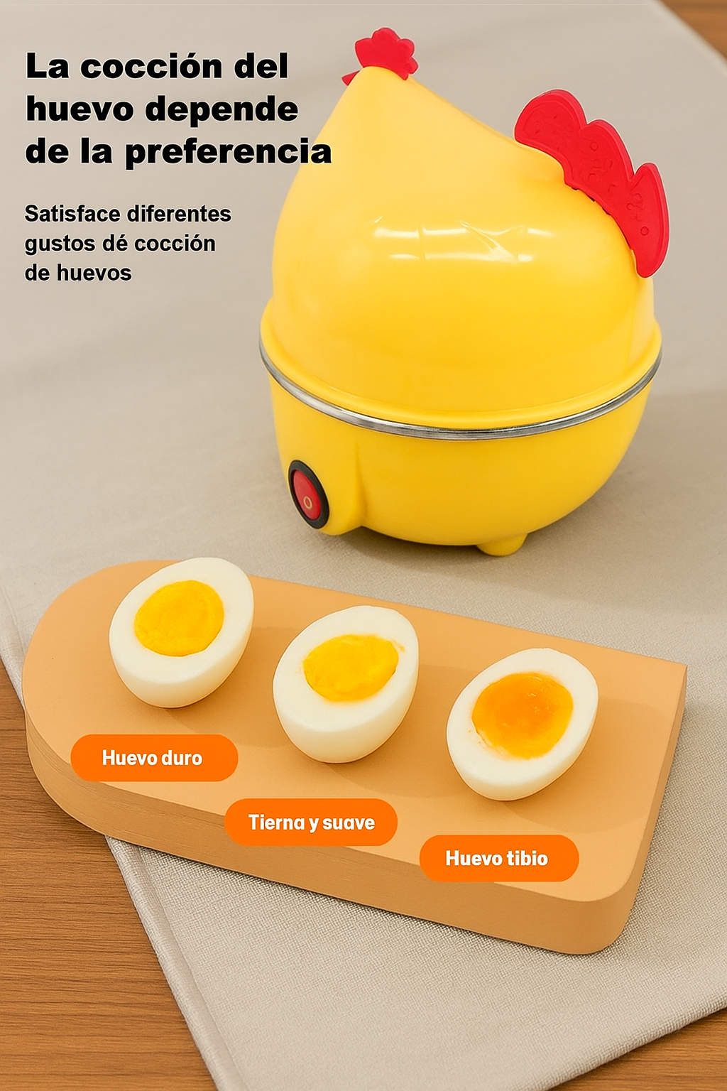Tu desayuno listo sin esfuerzo: Hervidor de Gallina
